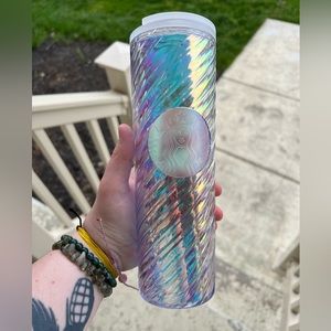 Iridescent Swirl Starbucks Reusable Cup / Tumbler